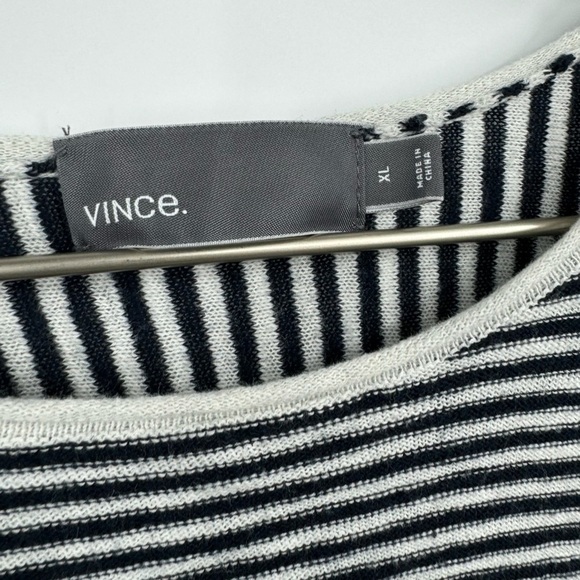Vince Striped Cotton Sweater Size XL - Picture 7 of 7